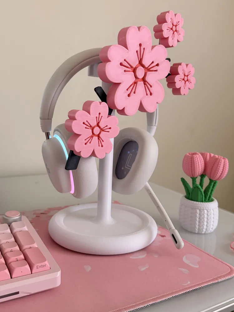 Sakura Cherry Blossom Headphone Stand, photo 4 of 4 - Sakura Cherry Blossom Headphone Stand Mobile & Device Accessories