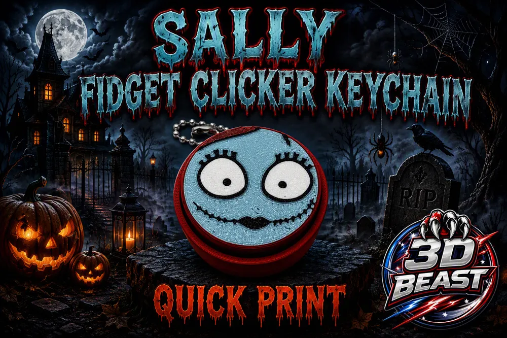 Sally Nightmare Before Christmas Clicker Keychain, photo 2 of 4 - Sally Nightmare Before Christmas Clicker Keychain Toys & Games