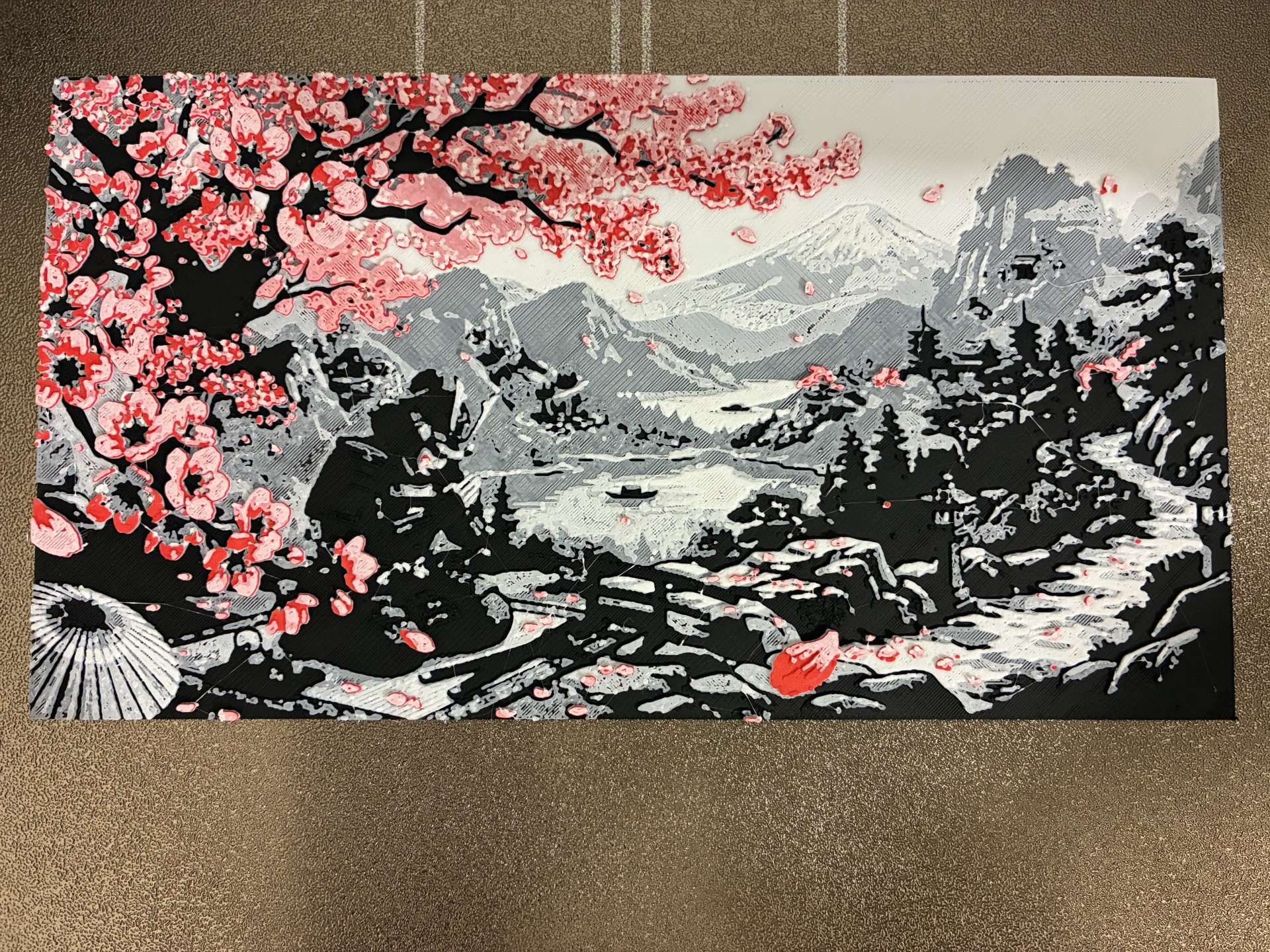 Samurai, Japanese Winter Landscape - HueForge, photo 2 of 4 - Samurai, Japanese Winter Landscape - HueForge Generative Art