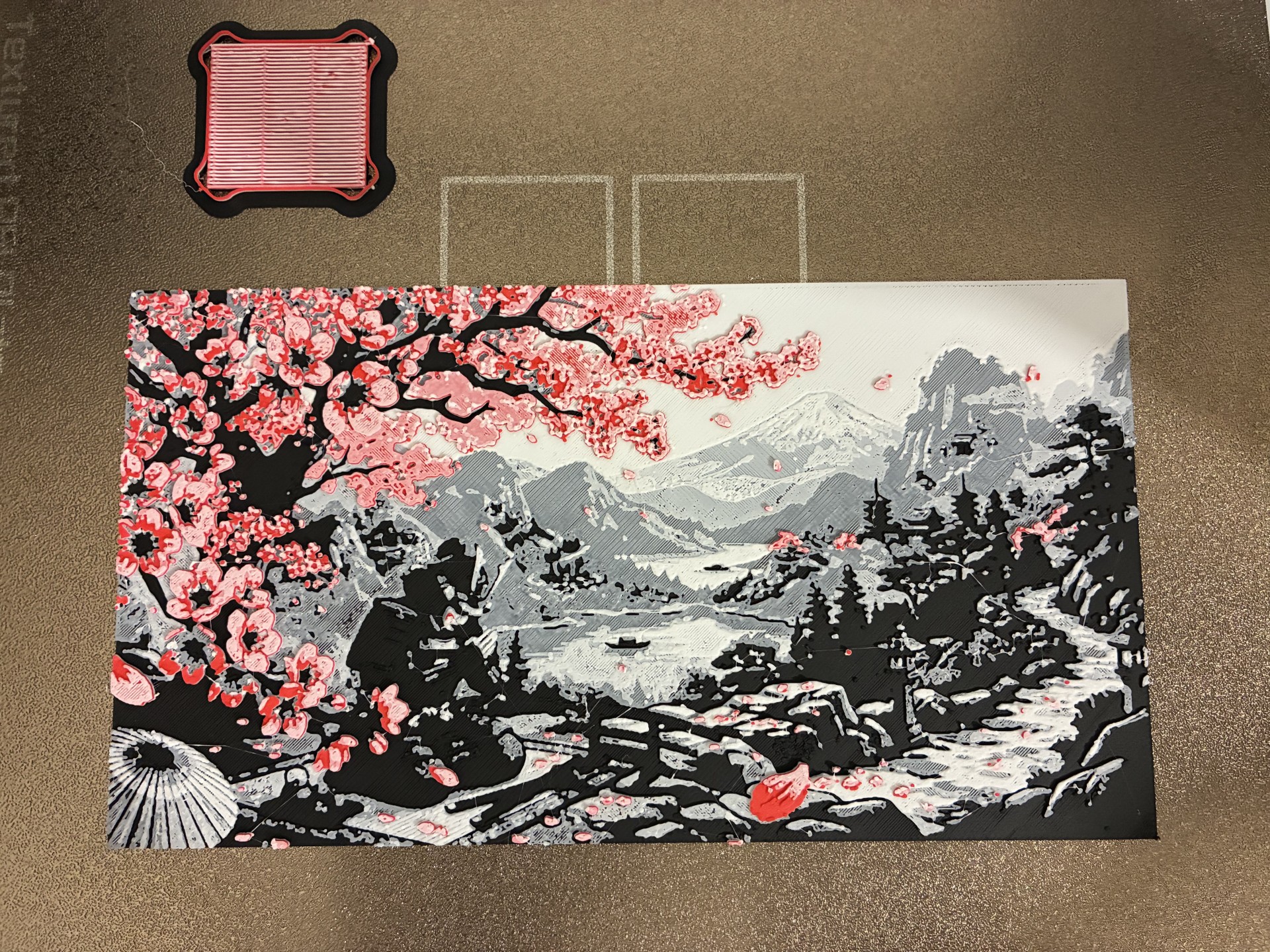 Samurai, Japanese Winter Landscape - HueForge, photo 3 of 4 - Samurai, Japanese Winter Landscape - HueForge Generative Art