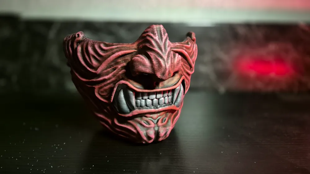 Samurai Oni Mask #03, photo 3 of 4 - Samurai Oni Mask #03 Props & Cosplay