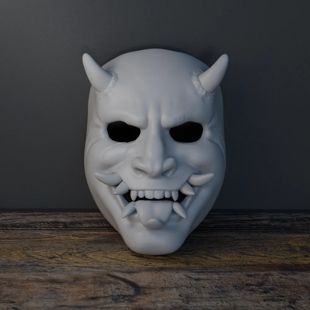 Samurai Oni Mask, photo 3 of 4 - Oni & Hannya Masks, they