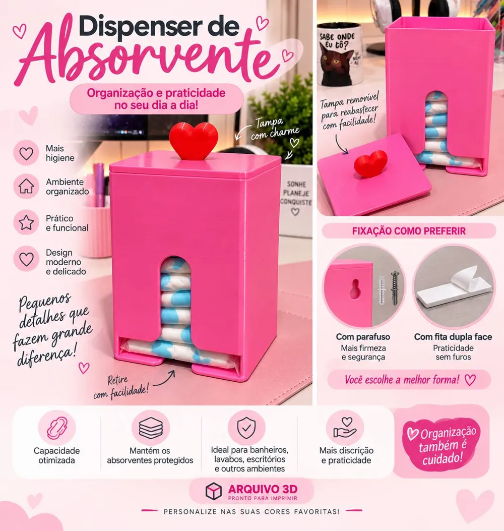 Dispenser de Absorvente, photo 2 of 4 - Dispenser de Absorvente Household