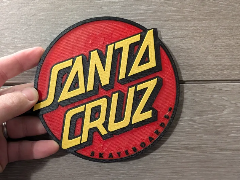 Santa Cruz Skateboards logo sign plaque 2-sizes
