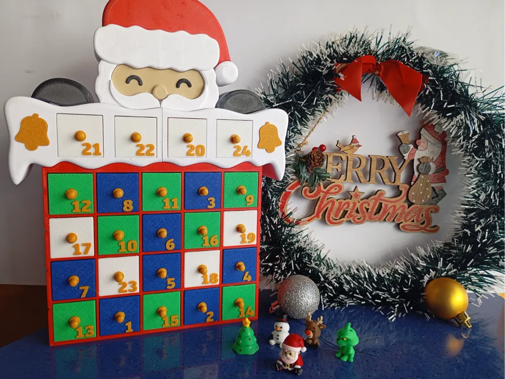 Santa on chimney Christmas advent calendar - Decor, in stock in India