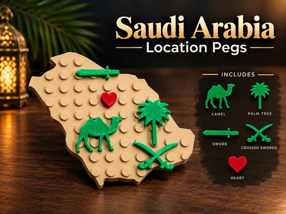 Saudi Arabia Map Location Pegs, photo 3 of 4 - Saudi Arabia Map Location Pegs Household