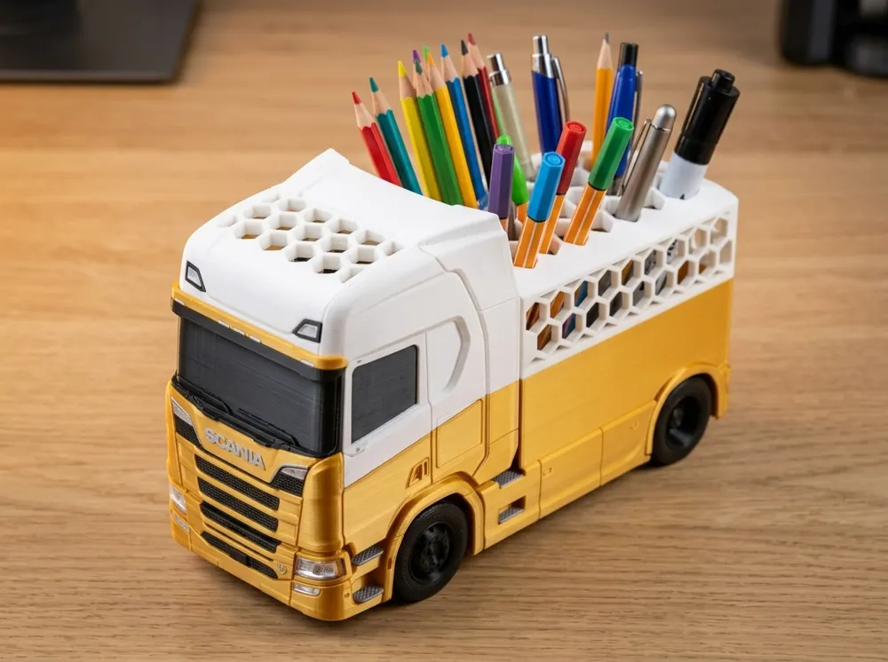 Pot à Crayons Camion Scania (Kit 3 Pièces), photo 3 of 4 - Pot à Crayons Camion Scania (Kit 3 Pièces) Generative Art