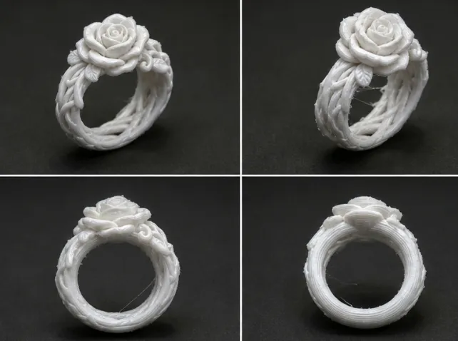 Scarlet Rose Bond Ring, photo 3 of 4 - Hair Ties, Cuffs & Beads, plant