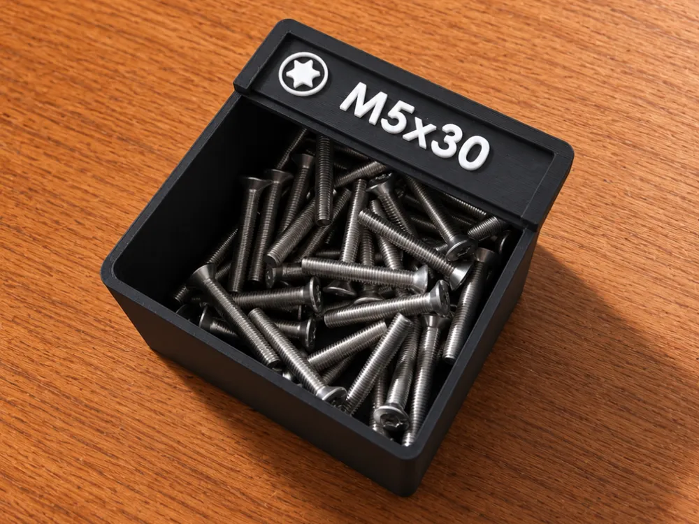 Screw Storage Bin with Label