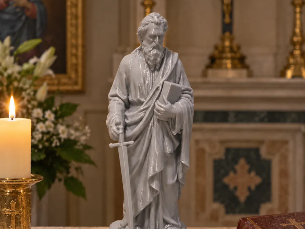 Scultura di San Paolo Apostolo, photo 4 of 4 - Scultura di San Paolo Apostolo Art