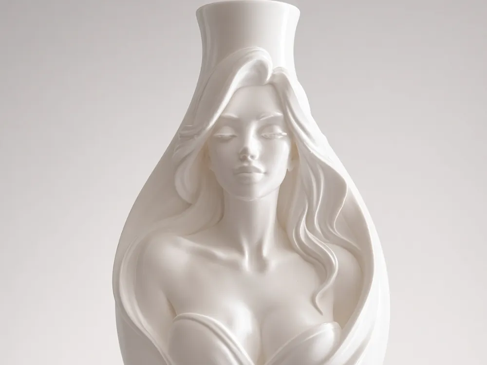 Vaso Scultura, Figura Femminile in Rilievo, photo 4 of 4 - Vaso Scultura, Figura Femminile in Rilievo Generative Art