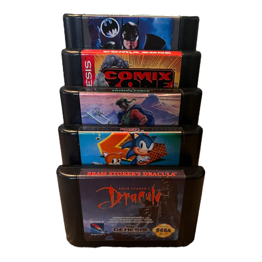 Sega Genesis 5 Cart Display, photo 3 of 4 - Sega Genesis 5 Cart Display Hobby & DIY