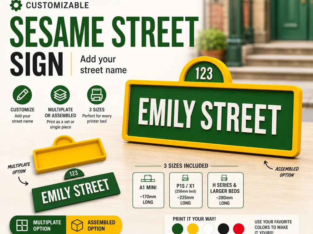 Sesame Street Style Sign Generator - Gaming & Pop Culture Signs, in stock