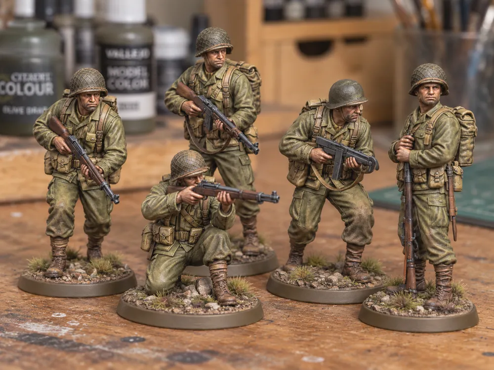 Set 5 Soldati USA WWII, Fanteria Americana - People, in stock in India