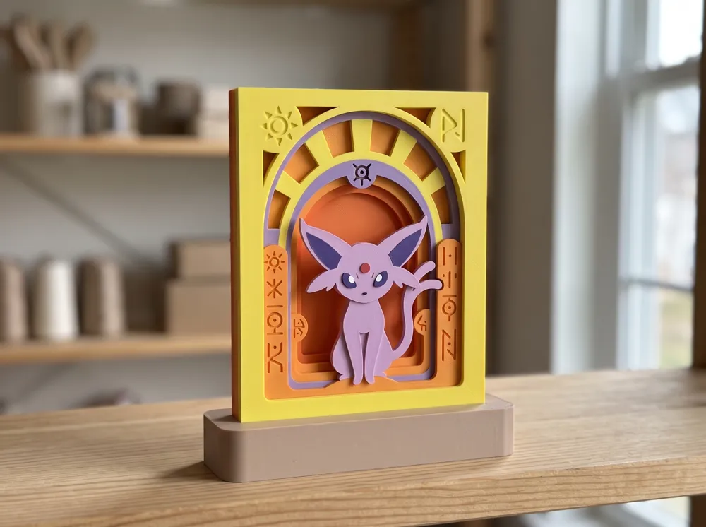 Shadow Box Pokemon - #0196 - Espeon, photo 2 of 4 - Shadow Box Pokemon - #0196 - Espeon Figurines & Collectibles