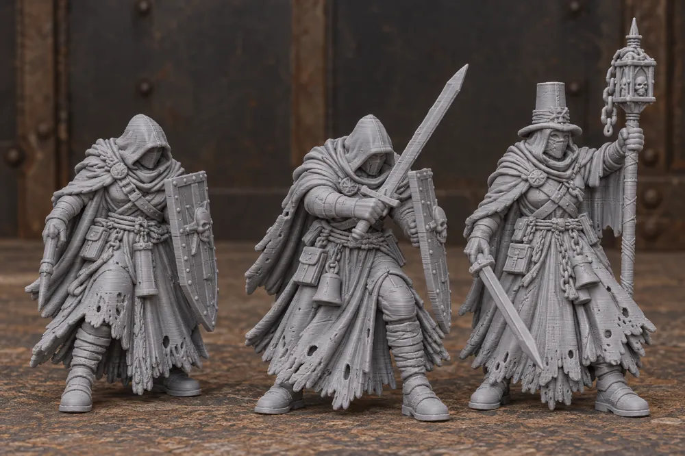 shadow knights and shadow inquisitor, photo 2 of 4 - shadow knights and shadow inquisitor Miniatures