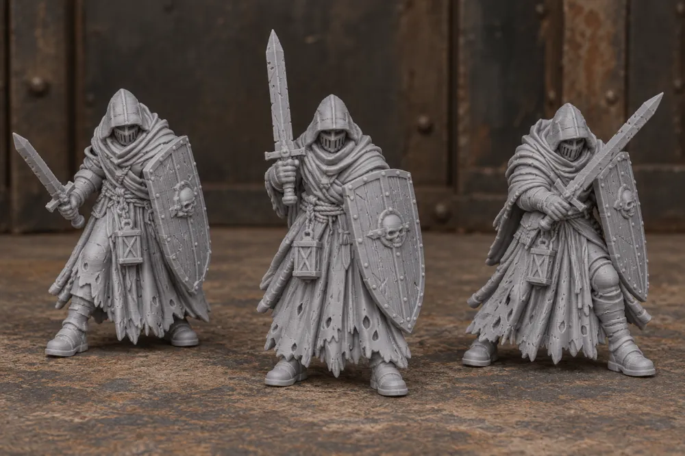 shadow knights with shields, photo 2 of 4 - shadow knights with shields Miniatures