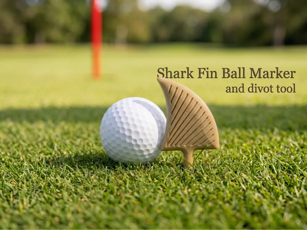 Shark Fin Golf Ball Marker + Divot Tool, photo 4 of 4 - Shark Fin Golf Ball Marker + Divot Tool Hobby & DIY