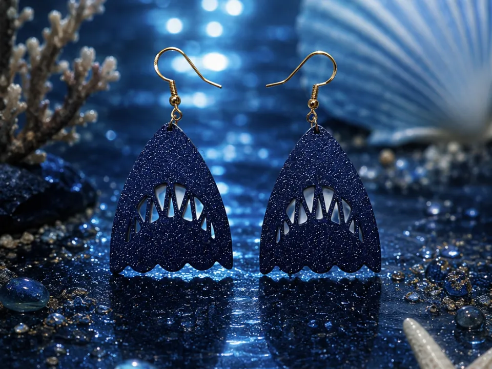 Shark mouth earrings, photo 4 of 4 - Shark mouth earrings Jewellery & Accessories