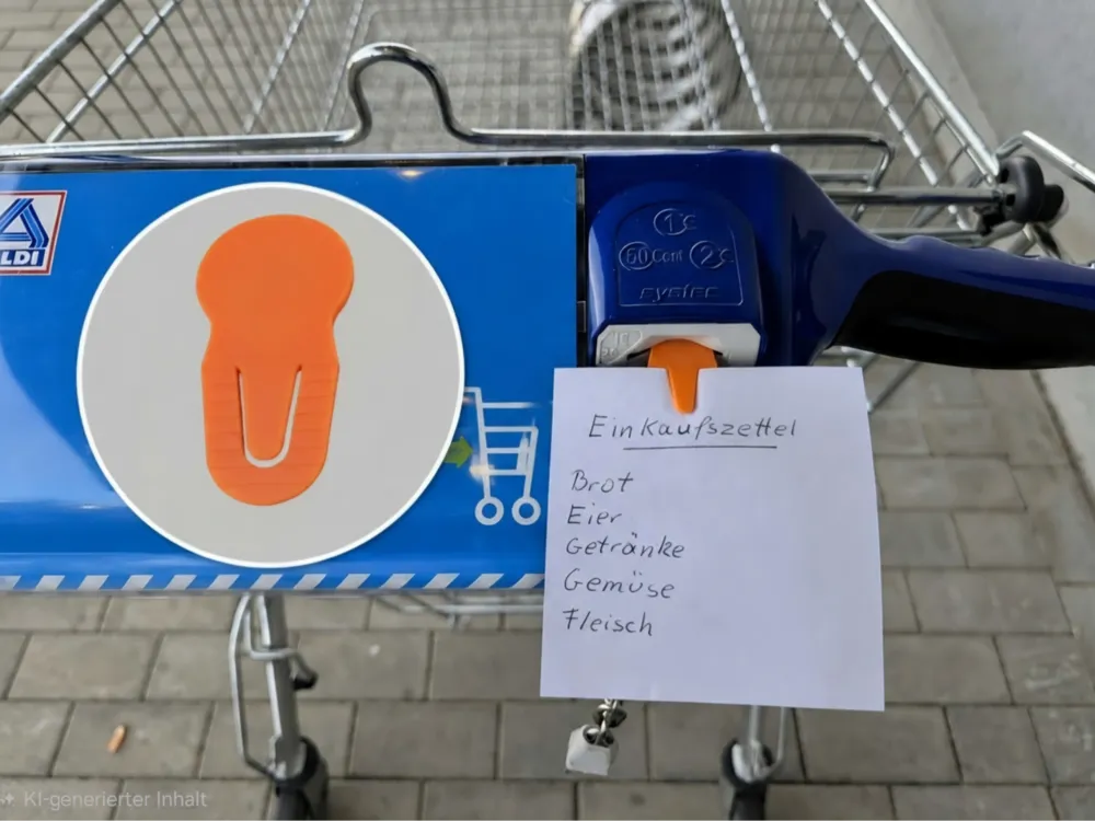 Shopping cart chip with note holder - Pen Stands & Pencil Holders, in stock