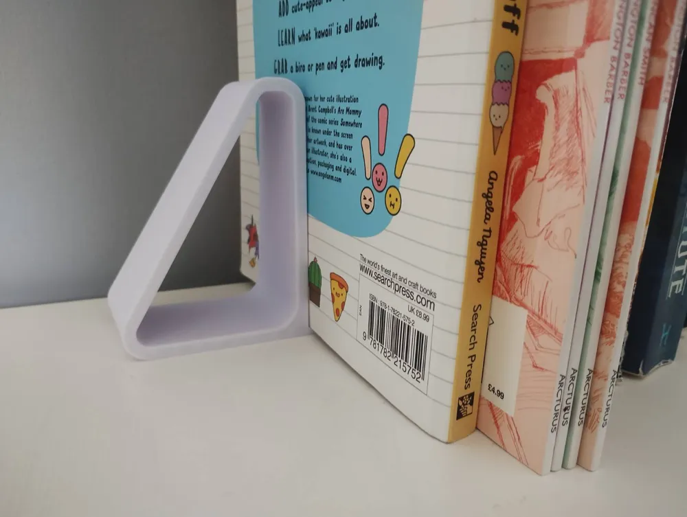 Simple Bookend with texture to stop books slipping, photo 3 of 4 - Simple Bookend with texture to stop books slipping Household