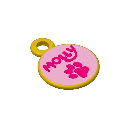 Simple Customizable Dog Tag, another view - Collar Tags & Name Tags, collar