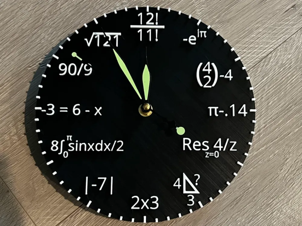 Simple Math Clock, photo 3 of 4 - Simple Math Clock Home Decor Items