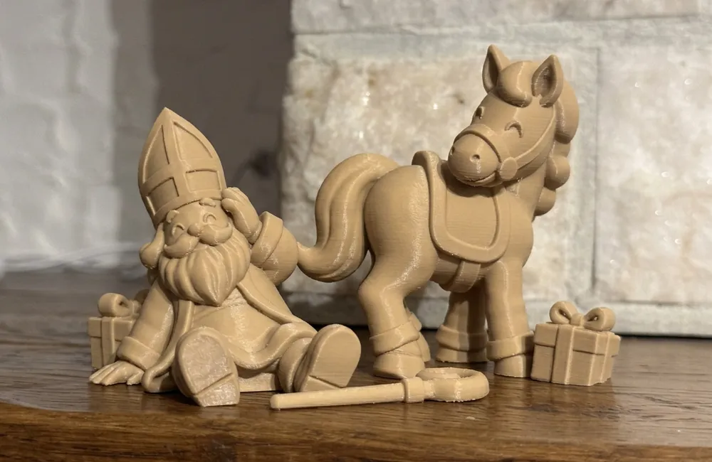 Sinterklaas Oops Horse Trouble Scene, photo 2 of 4 - Sinterklaas Oops Horse Trouble Scene Figurines & Collectibles