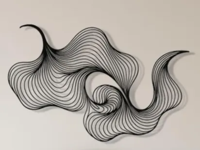 Sinuosità 4 - Wall art arte murale astratta