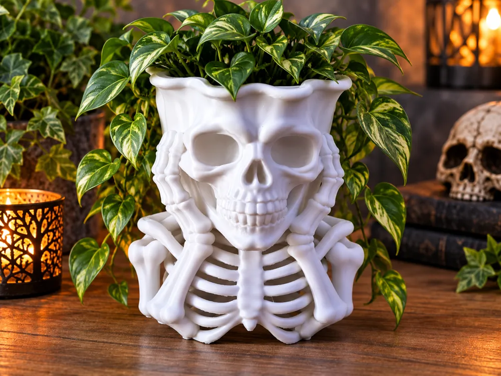 Skeleton Plant Pot, photo 2 of 3 - Skeleton Plant Pot Household