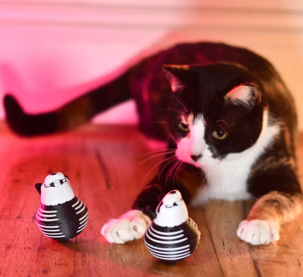 Skeleton Wobble Mouse Toy for Cats