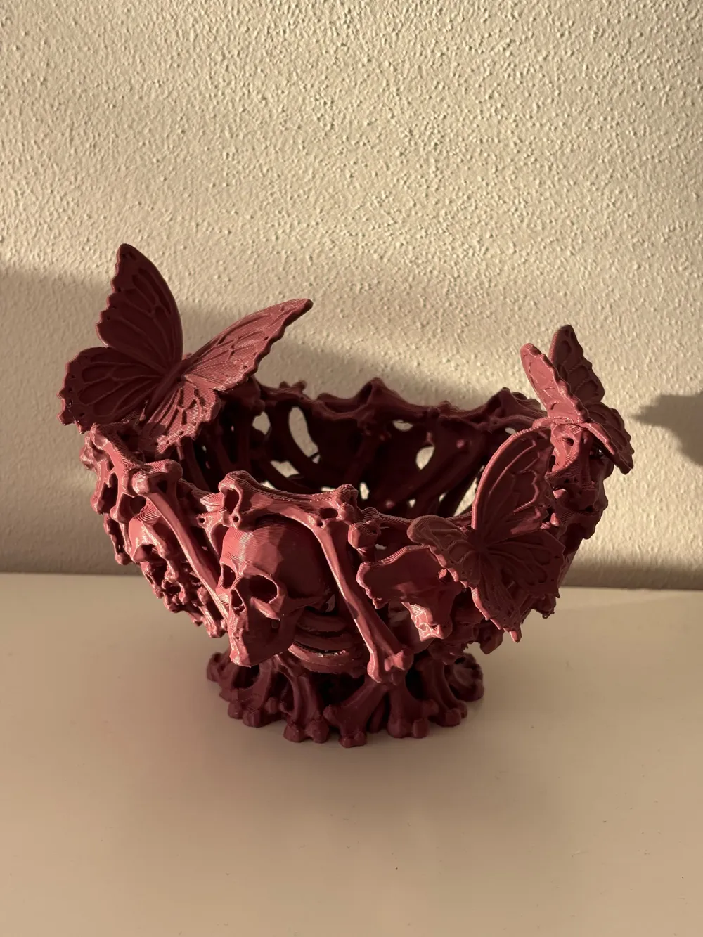 Skull & Butterfly Bone Bowl, photo 3 of 4 - Skull & Butterfly Bone Bowl Kitchen & Dining