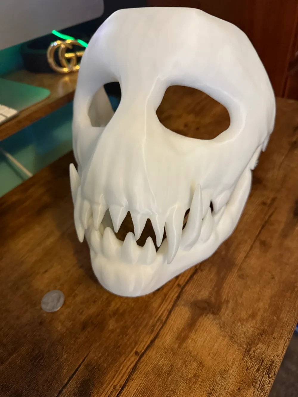 Skull Mask (Moveable Jaw), photo 3 of 4 - Skull Mask (Moveable Jaw) Props & Cosplay