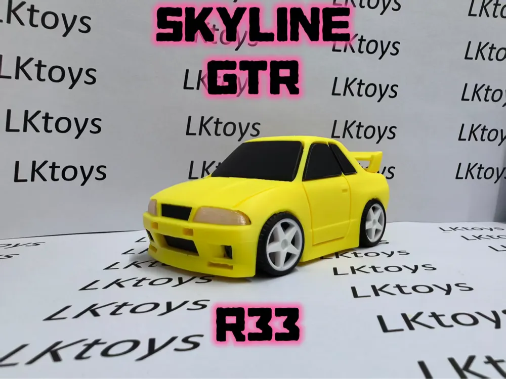 Nissan Skyline GT-R R33 Chibi Snap Kit Toy Car