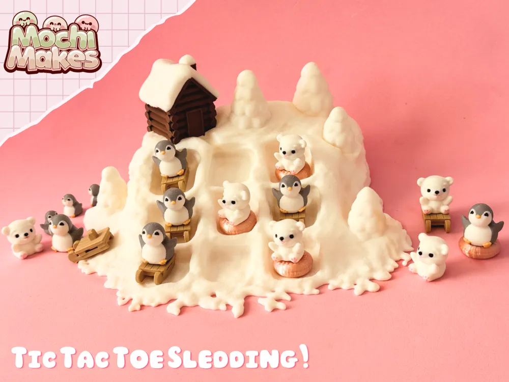 Sledding Tic Tac Toe!, another view - Classic Board Games & Game Sets, tictactoe