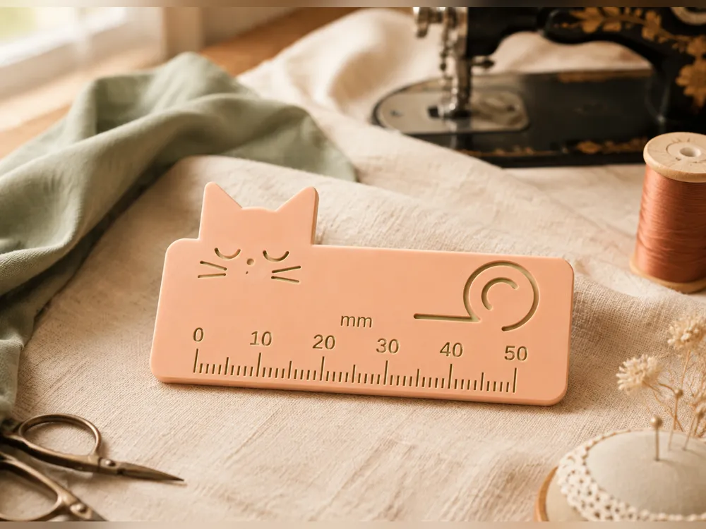 Sleeping Cat Magnetic Seam Guide with Ruler, photo 3 of 4 - Sleeping Cat Magnetic Seam Guide with Ruler Hobby & DIY