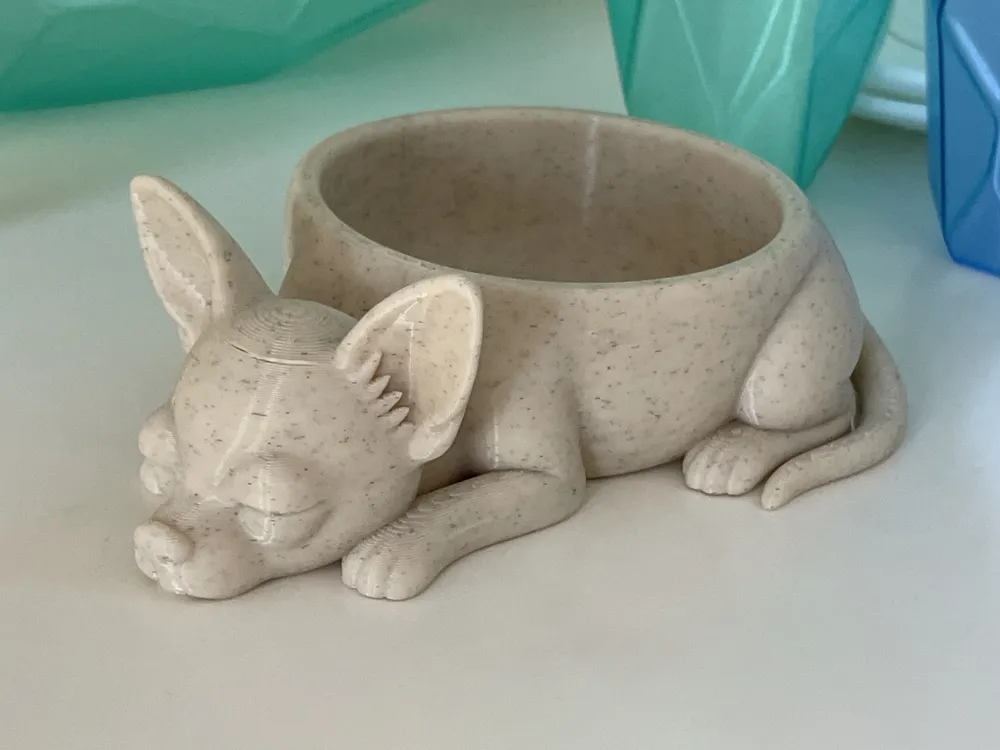 Sleeping Chihuahua Pet Bowl, Cute Dish, photo 3 of 4 - Sleeping Chihuahua Pet Bowl, Cute Dish Pets