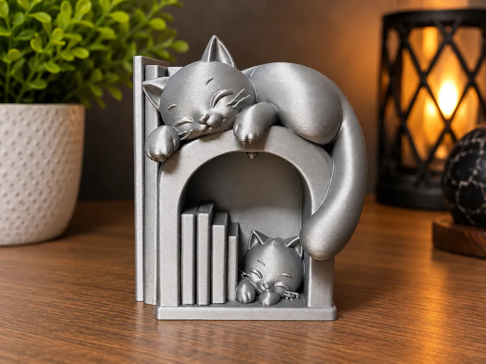 Sleepy Cats Book Nook, Cute Cat Shelf Decoration - Decor, in stock in India