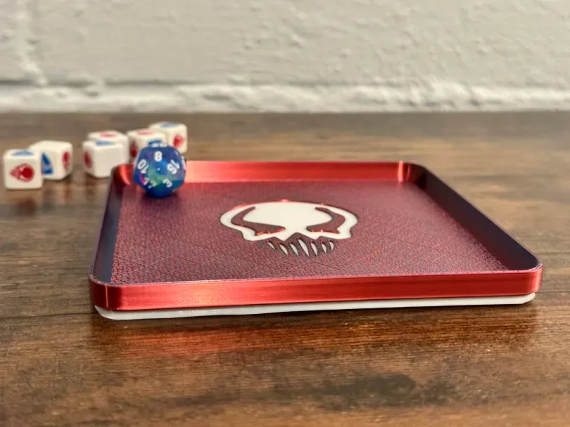 Slim Stackable Dice Tray - Attack Dice Symbol, photo 3 of 4 - Slim Stackable Dice Tray - Attack Dice Symbol Toys & Games