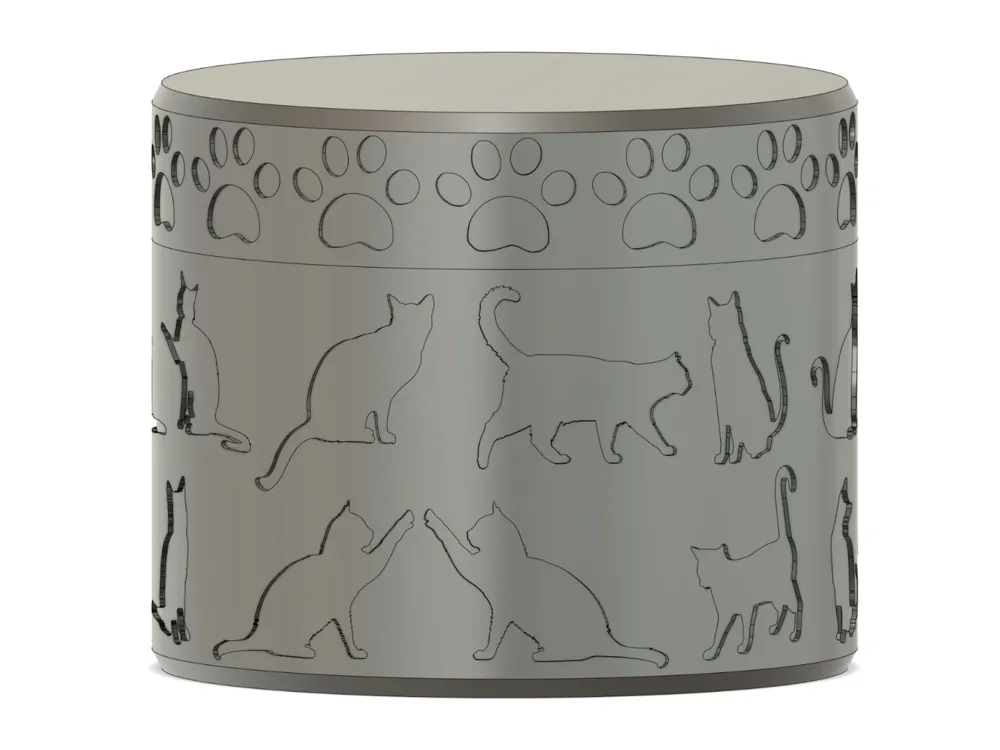 Small Random Cats Jar/Box With Threaded Lid