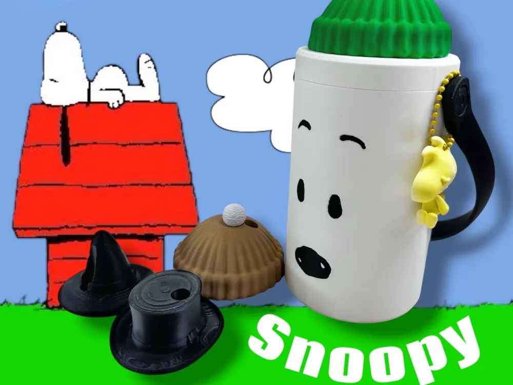 Snoopy Drink Coozie with 5 straw charm hats - Hats, Caps & Gloves, in stock in India