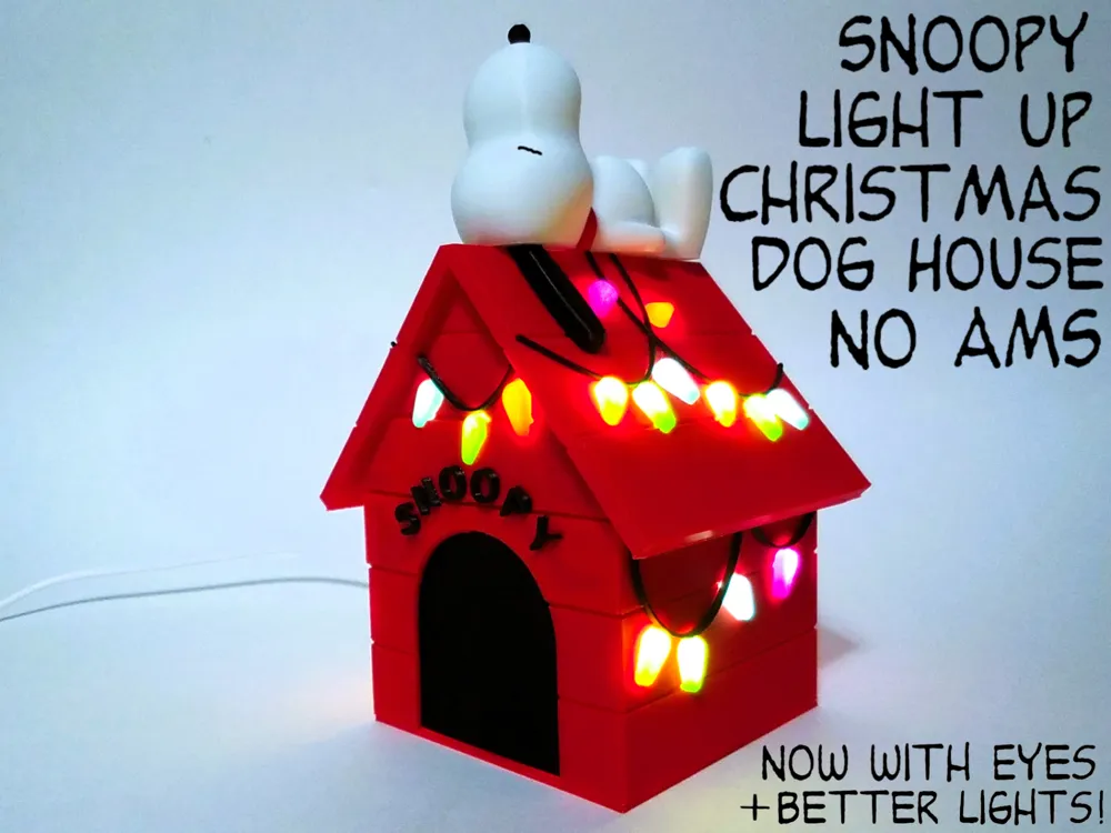 Snoopy Light Up Christmas Dog House - Dog Beds, Houses & Ramps, in stock