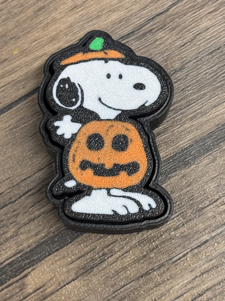 Snoopy Pumpkin Halloween Fidget Clicker, photo 2 of 4 - Snoopy Pumpkin Halloween Fidget Clicker Toys & Games