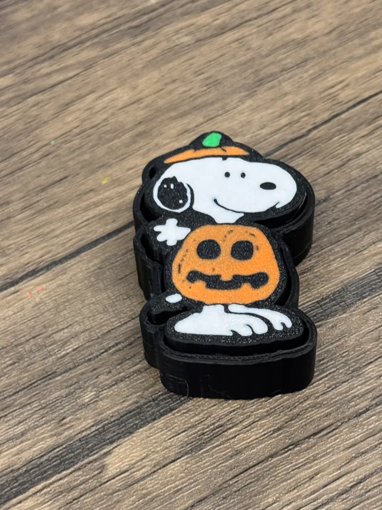 Snoopy Pumpkin Halloween Fidget Clicker, photo 3 of 4 - Snoopy Pumpkin Halloween Fidget Clicker Toys & Games