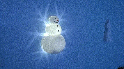Snowflake Snowman Light, photo 2 of 4 - Snowflake Snowman Light Household