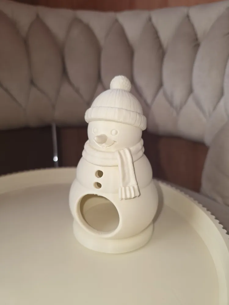 Snowman LED Tealight Holder Christmas Winter Decor, photo 3 of 4 - Snowman LED Tealight Holder Christmas Winter Decor Home Decor Items