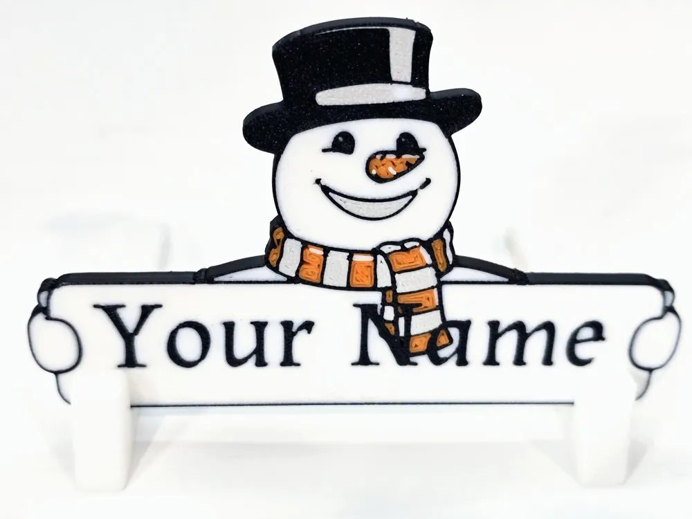 Snowman Place Card, photo 3 of 4 - Santa, Snowman & Reindeer Decor, dinner