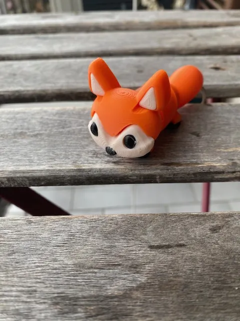 Soft Flexi Fox Keychain | Multi-Part 3 Colors, photo 2 of 4 - Soft Flexi Fox Keychain | Multi-Part 3 Colors Fashion