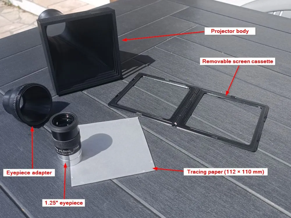 Solar Projection Screen for 1.25" Eyepieces, photo 3 of 5 - Space & Astronomy Models, telescope