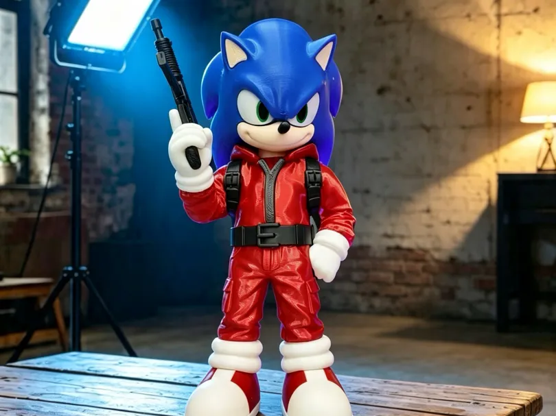 Sonic - Money Heist Fanart, photo 4 of 4 - Sonic - Money Heist Fanart Figurines & Collectibles